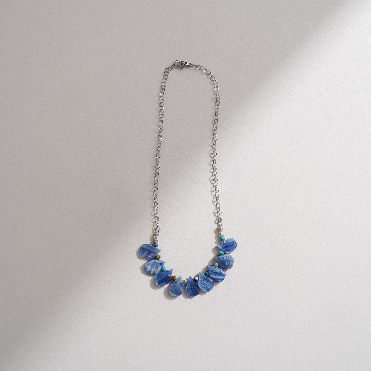 Kyanite & Hubei Turquoise Chain Necklace