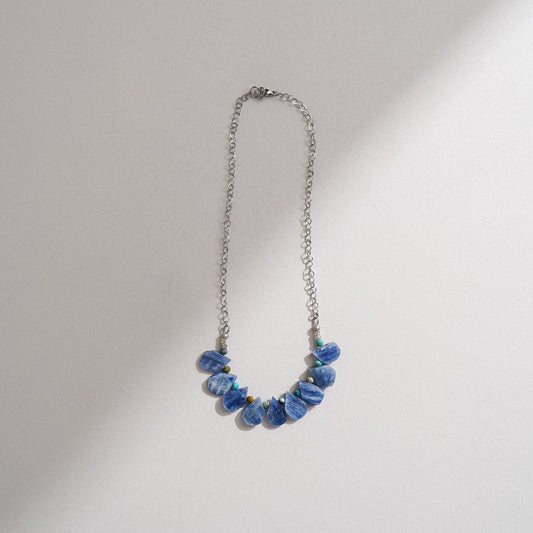 Kyanite & Hubei Turquoise Chain Necklace