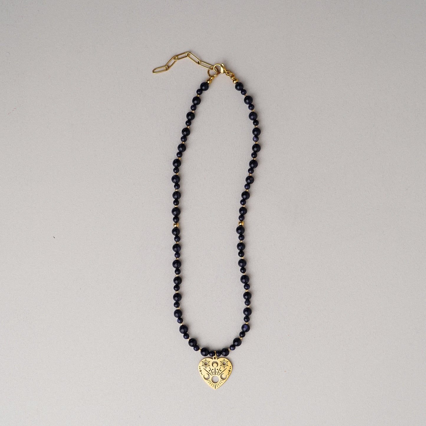 Blue Goldstone Celestial Love Necklace