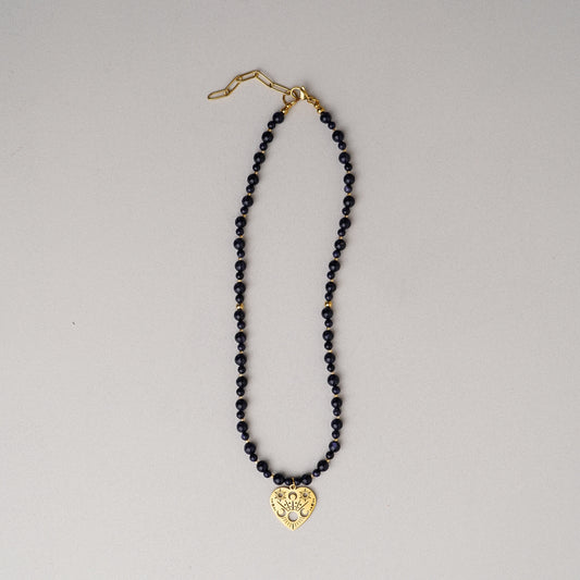 Blue Goldstone Celestial Love Necklace