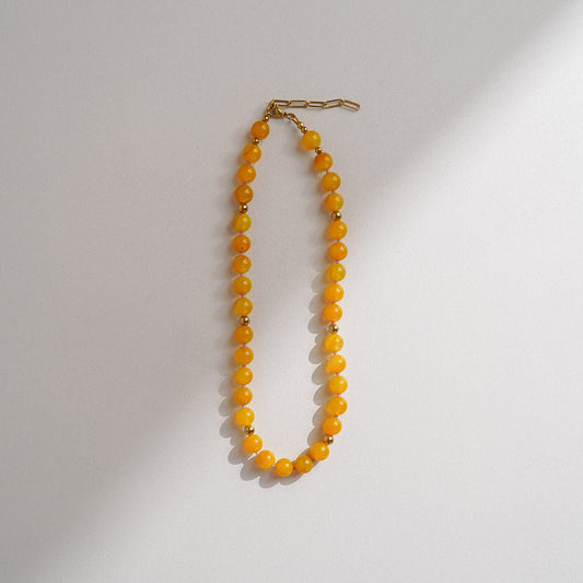 Golden Glow Mango Agate Necklace