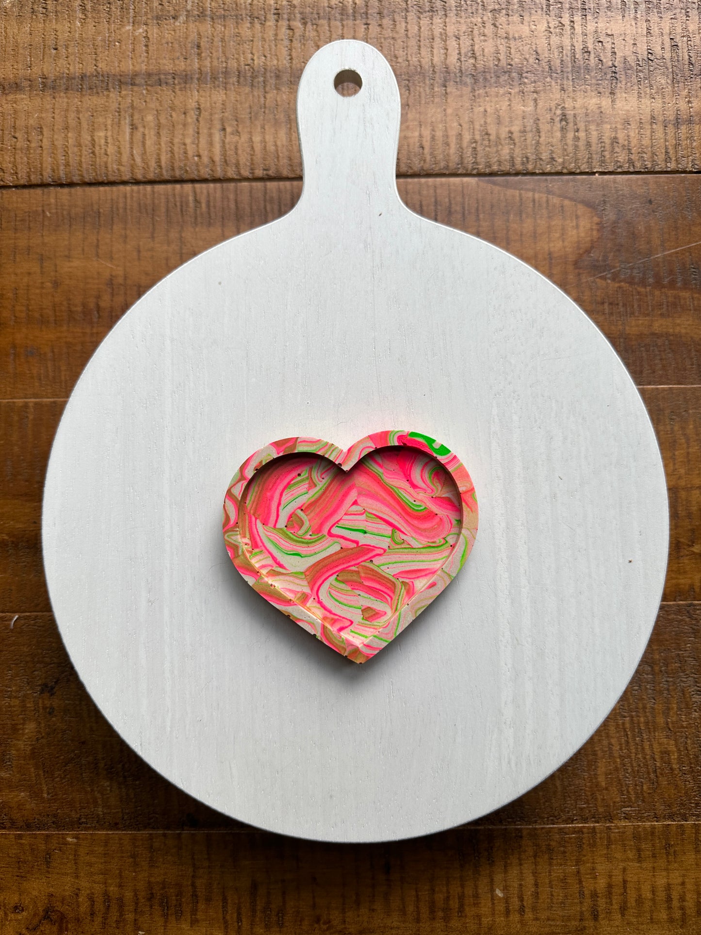 Neon Swirl Heart #1 Mini Trinket Dish