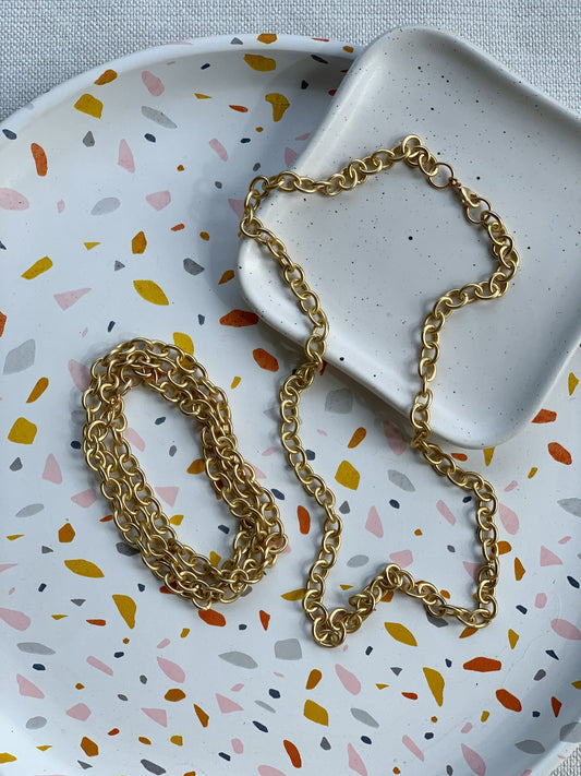 SALE Chunky Matte Gold Chain