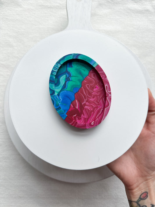 Two Toned Mini Oval Trinket Dish